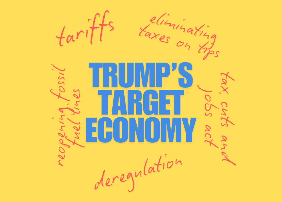 According to the RNC 2024 GOP Platform endorsed by Donald Trump, his biggest economic goals include adding tariffs, reopening fossil fuel lines, deregulating the economy, and extending the Tax Cuts and Jobs Act in order to make America a self-sufficient powerhouse.