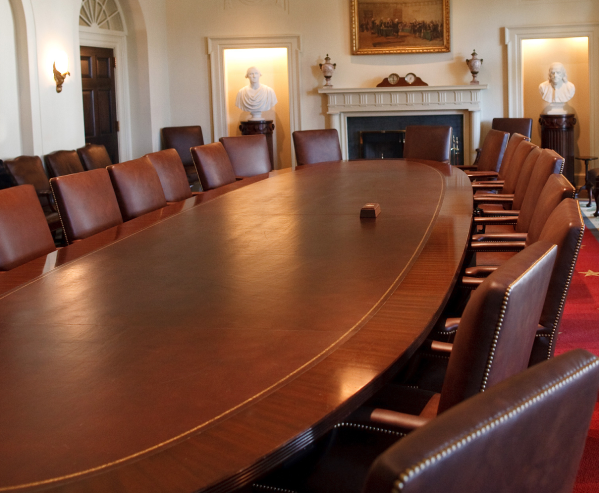 The White House Cabinet Room.