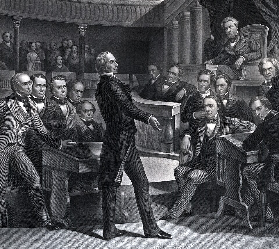 Then-Vice President Fillmore presiding over Senate debate on the Comrpomise of 1850.