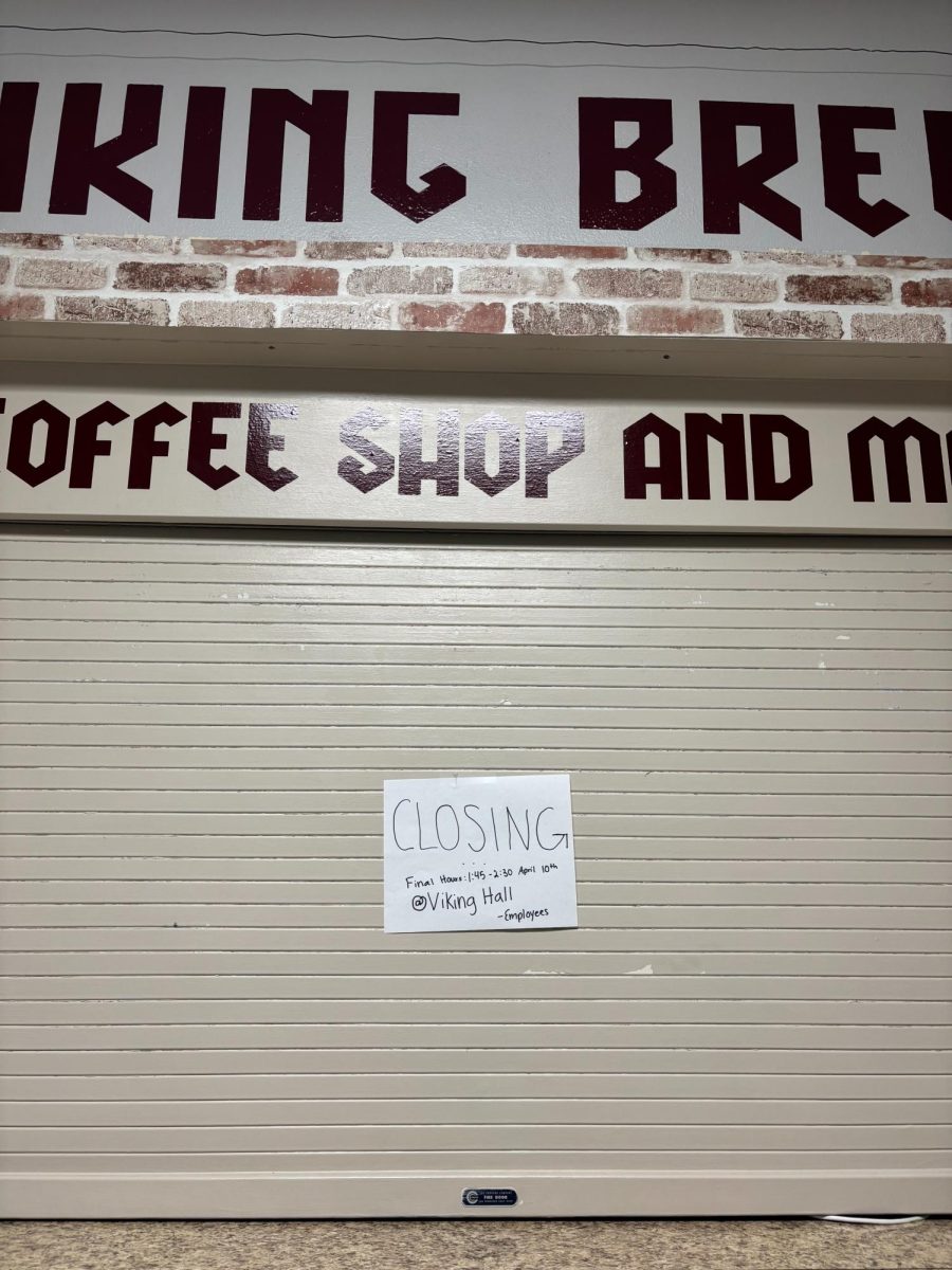 With the recent news, a sign has been placed on the exterior of the store stating the closure of the business. The sign also states the final store hours as the concessions for the concert on April 10th.