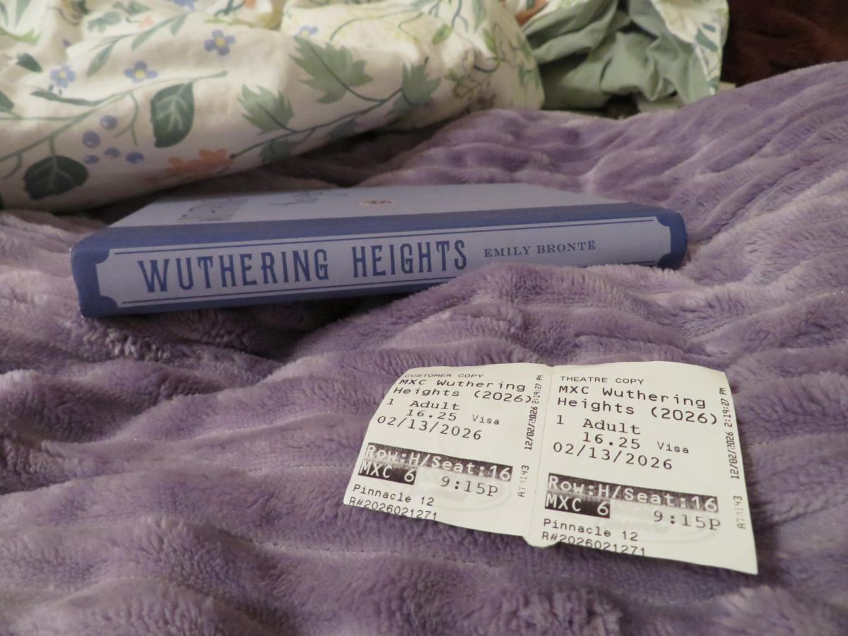My copy of Wuthering Heights and my movie ticket for "Wuthering Heights."